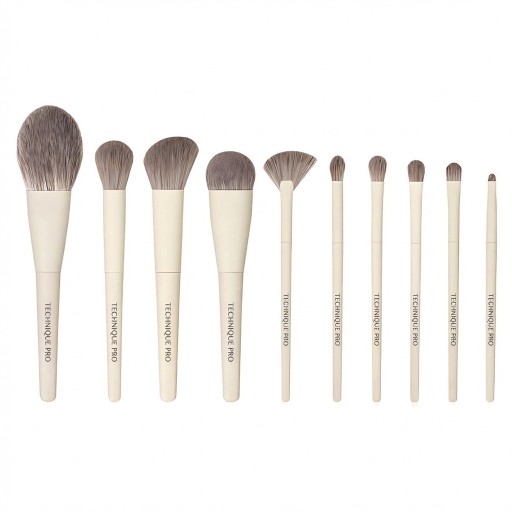Technique PRO Milky Makeup Brush Set - 10 Makeup Brushes